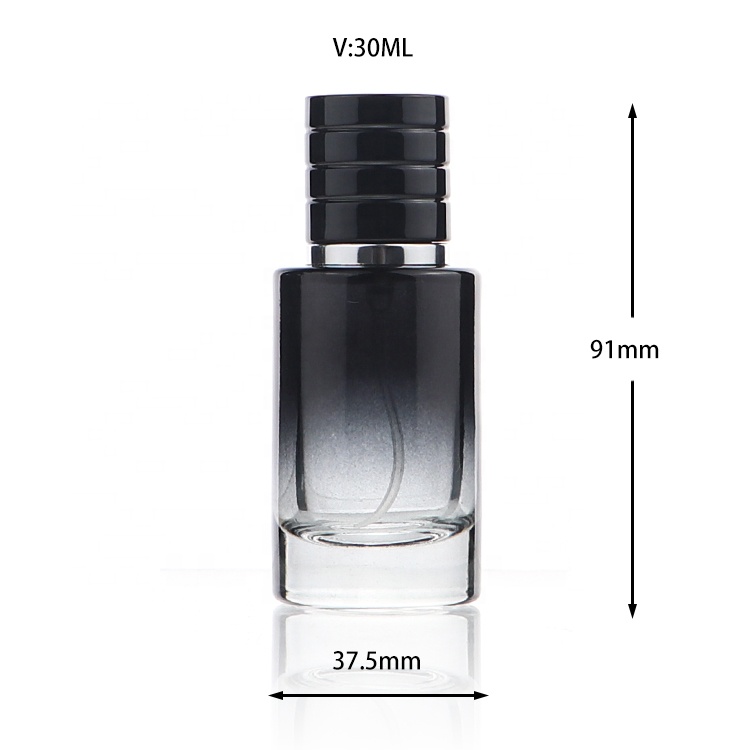 Luxury Cylinder Empty Glass 30ml Perfume Refillable Spray Bottle