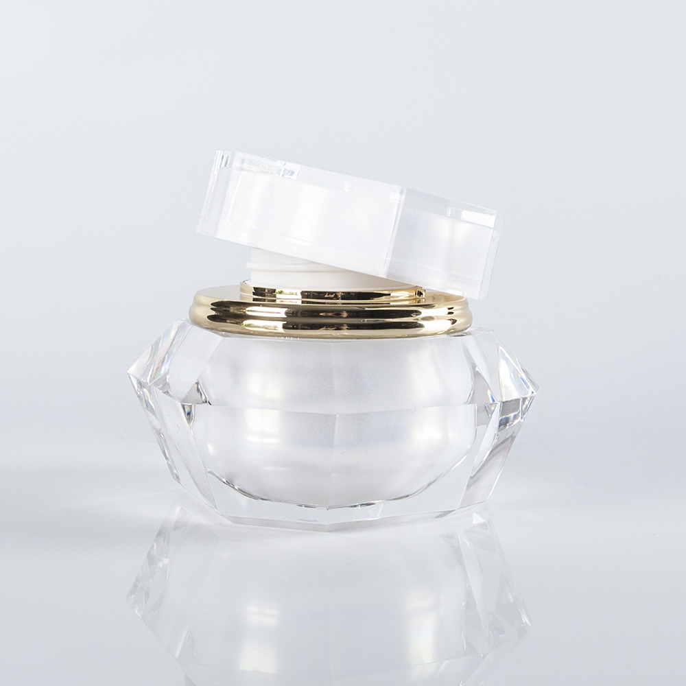 Luxury Diamond Shaped Acrylic 50g Cosmetic Cream Jar Skin Care Cream Jar