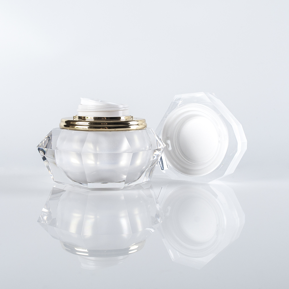 Luxury Diamond Shaped Acrylic 50g Cosmetic Cream Jar Skin Care Cream Jar