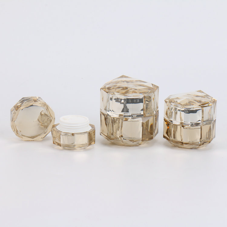 Luxury Diamond Style 15g 30g 50g Skincare Packaging Bottle Cosmetic Face Cream Jars