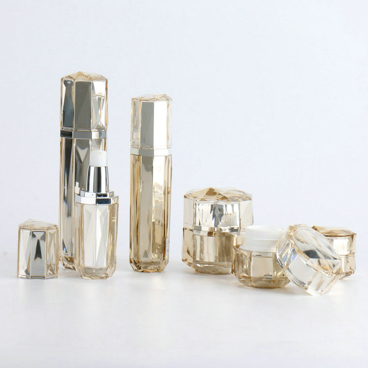 Luxury Diamond Style 15g 30g 50g Skincare Packaging Bottle Cosmetic Face Cream Jars