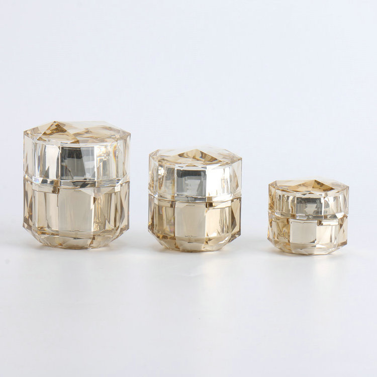 Luxury Diamond Style 15g 30g 50g Skincare Packaging Bottle Cosmetic Face Cream Jars
