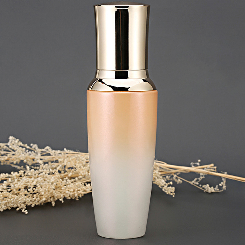 Luxury Elegant Look Cosmetic packaging glass pump cosmetic lotion bottle jar