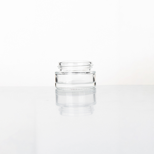 Luxury Empty 15g 30g 50g 100g Frosted Clear Cosmetic Cream glass Jar With Engraving Logo Bamboo Lid