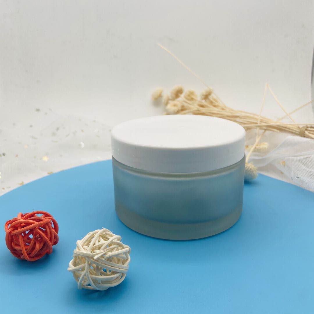 Luxury Empty 200G Frosted Clear Cosmetic Glass Jars And Containers