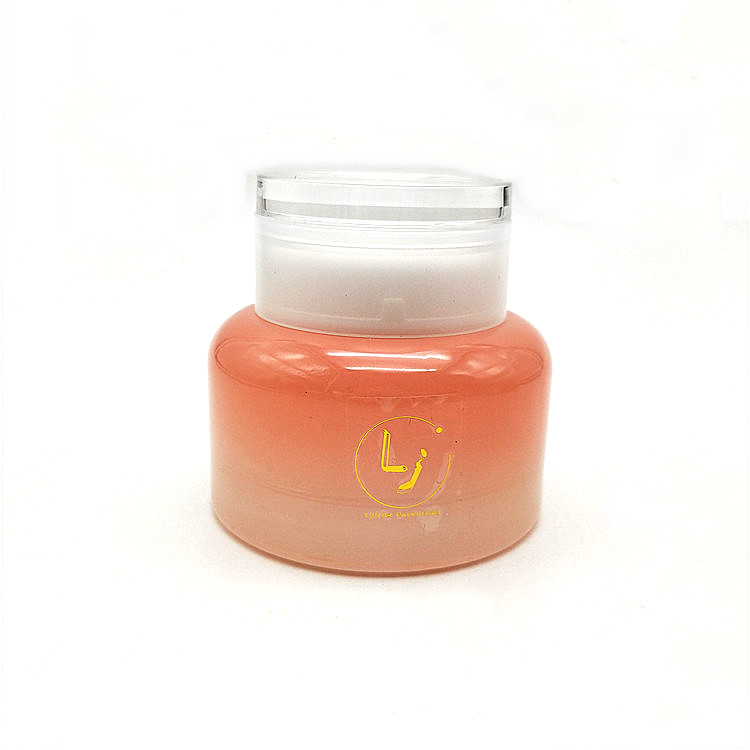 Luxury Empty Cosmetics Packaging Lotion Containers 15g 30g Body Face Orange Glass Cream Jars