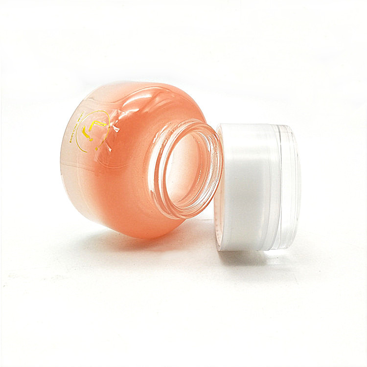 Luxury Empty Cosmetics Packaging Lotion Containers 15g 30g Body Face Orange Glass Cream Jars