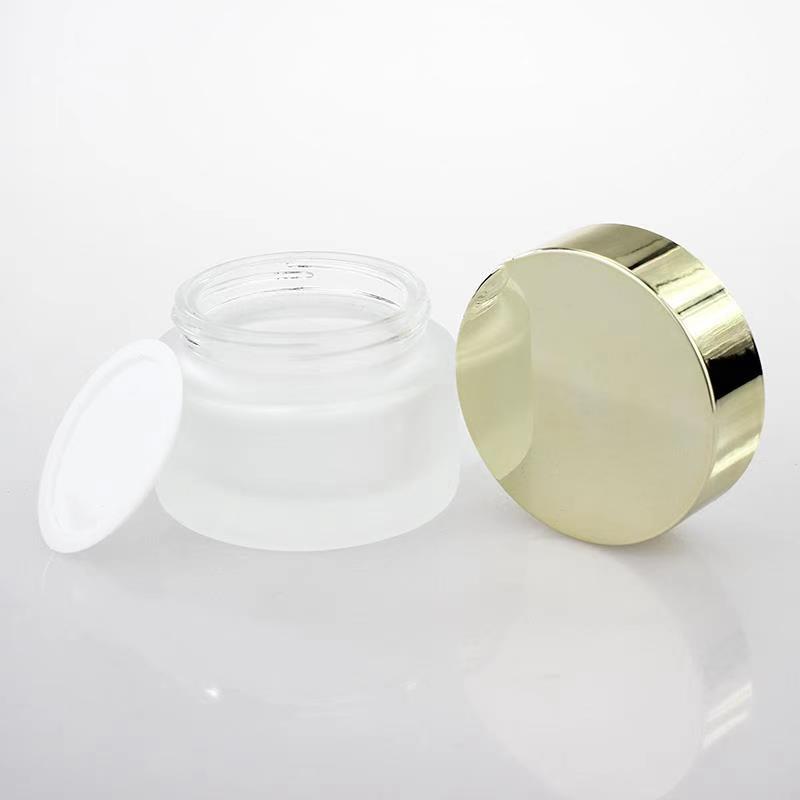 Luxury Empty Glass Cream Jar and Pump Spray Bottle Set Cosmetic Packaging Container