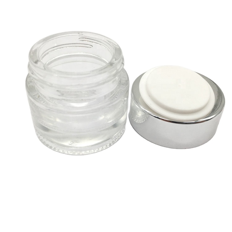 Luxury Empty OEM Cosmetic Containers Biodegradable Cosmetic Packaging Plastic Cream Jar with gold lid
