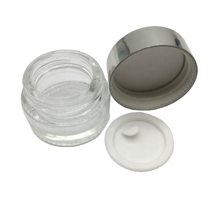 Luxury Empty OEM Cosmetic Containers Biodegradable Cosmetic Packaging Plastic Cream Jar with gold lid