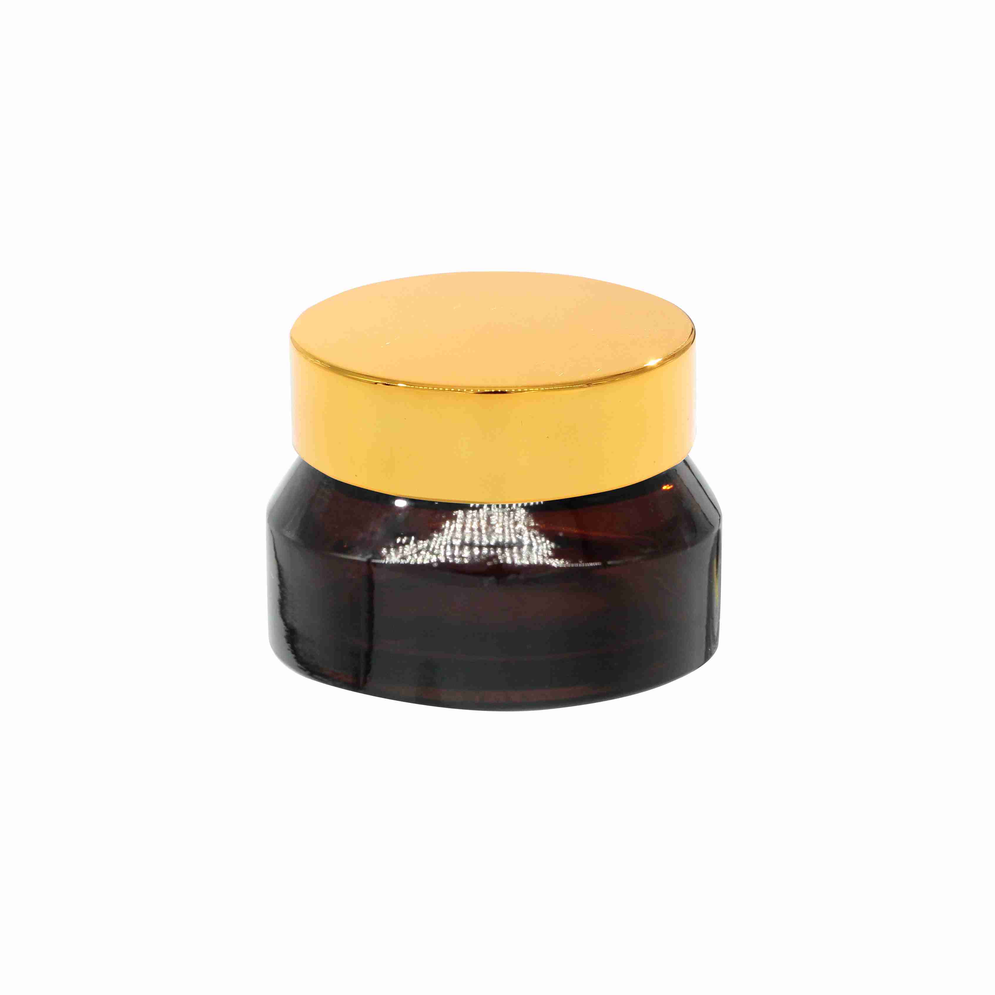 Luxury Empty OEM Cosmetic Containers Biodegradable Cosmetic Packaging Plastic Cream Jar with gold lid