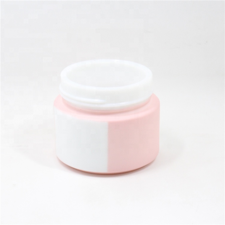 Luxury Empty Opal White Glass Cosmetic Cream Jar 50ml With Gold Lid For Skin Care Cream