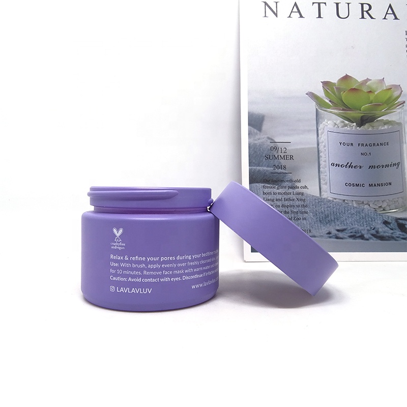Luxury Empty Opal White Glass Cosmetic Cream Jar 50ml With Green Colored ABS Lid
