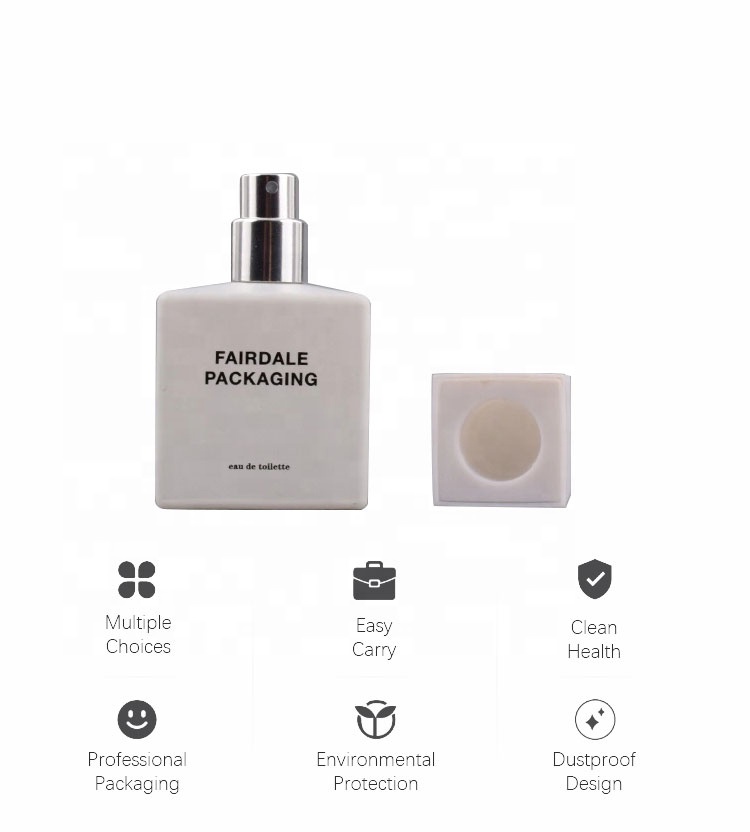 Luxury Empty Rectangular Perfume Glass Bottles 50ml Glass Perfume Bottle