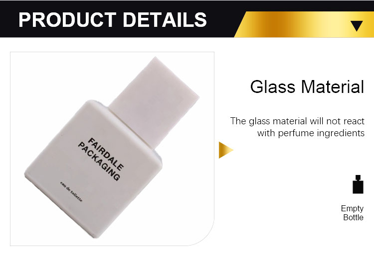 Luxury Empty Rectangular Perfume Glass Bottles 50ml Glass Perfume Bottle