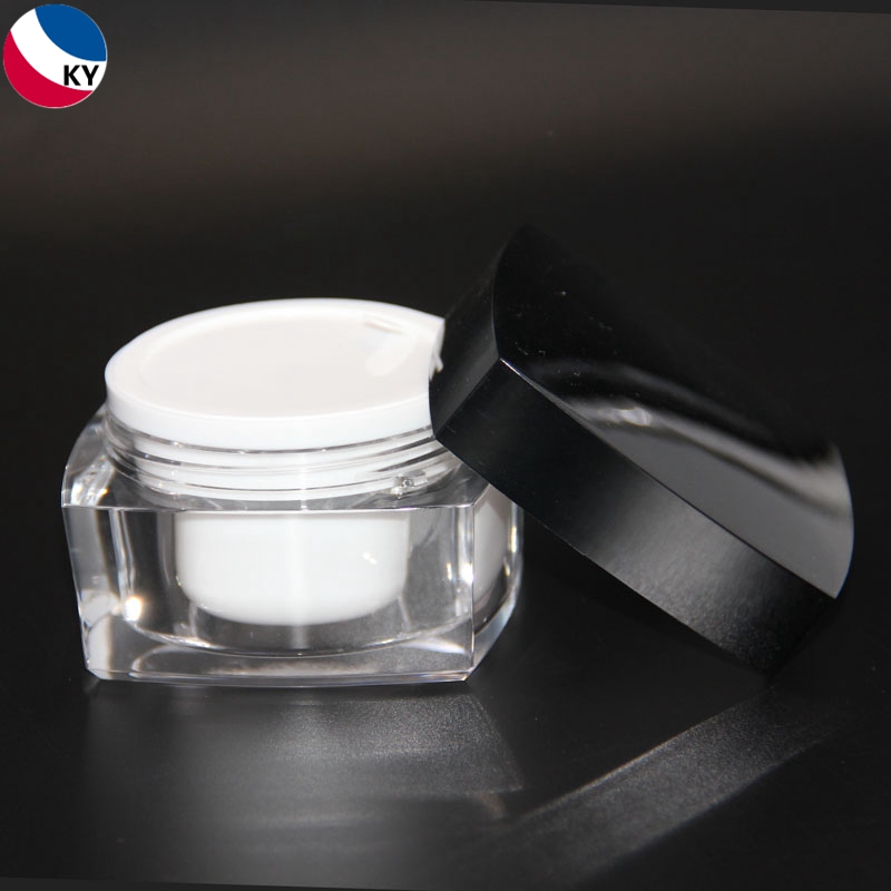 Luxury Face Cream Cosmetic 30Gm Acrylic Jar Square