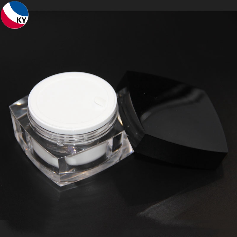 Luxury Face Cream Cosmetic 30Gm Acrylic Jar Square