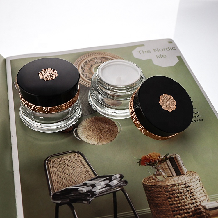 Luxury Face Glass 1oz 30g Cosmetic Cream Jar 50 ml Empty Cosmetic Containers