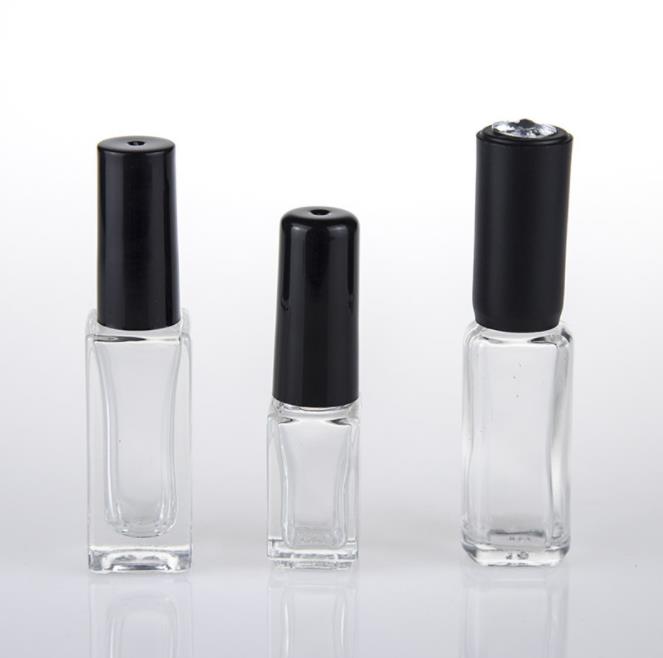 Luxury Fancy 5Ml 8Ml 10Ml 15Ml Unique Round Square Rectangle Empty Nail Polish Glass Bottle Packing With Brush