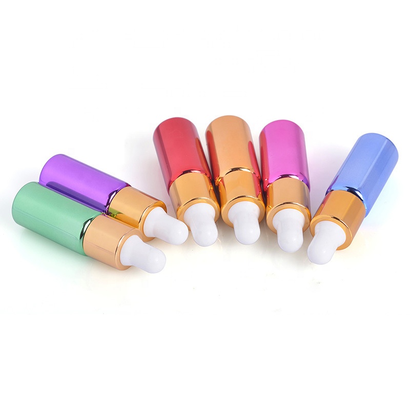 Luxury Fancy 5ml 10ml UV Color Glass Dropper Bottle Essential Oil Glass Bottles