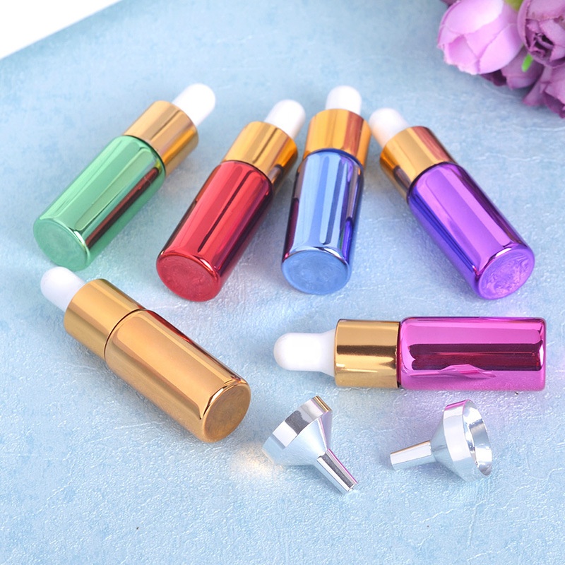 Luxury Fancy 5ml 10ml UV Color Glass Dropper Bottle Essential Oil Glass Bottles