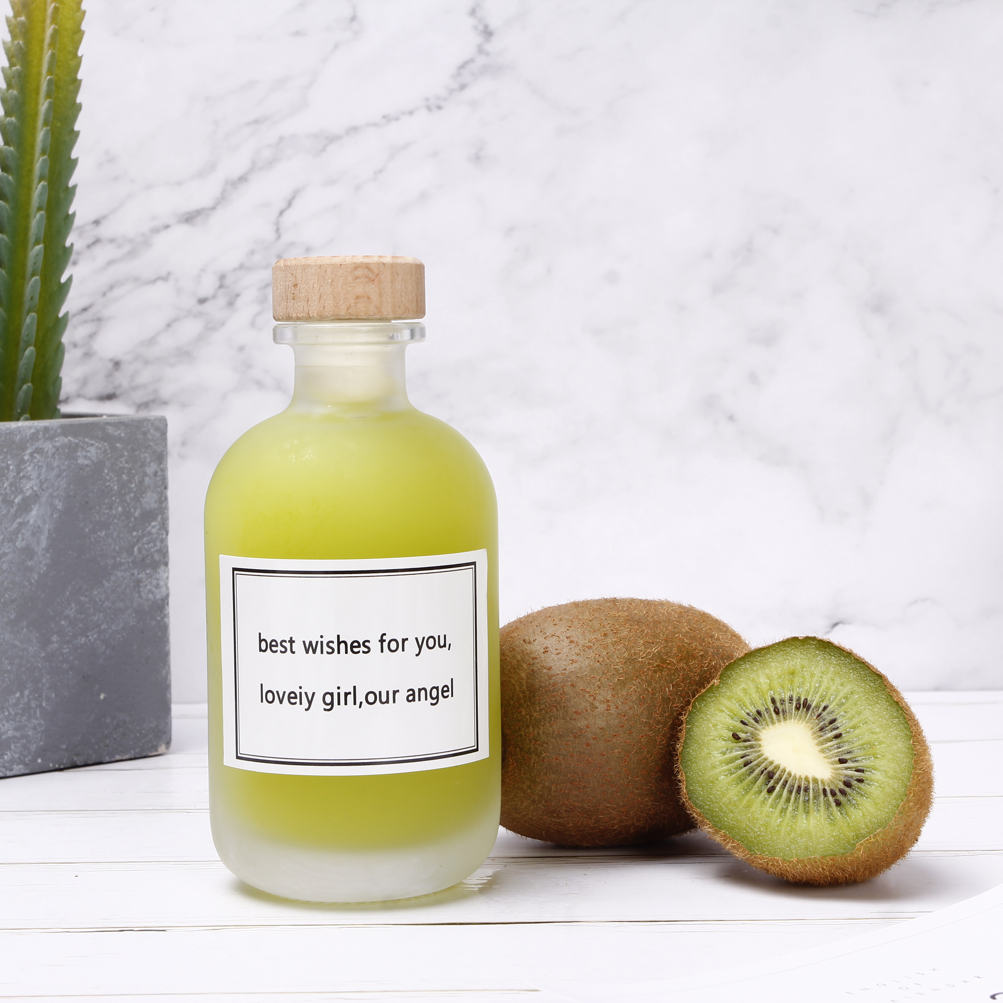 Luxury Glass Bottle 100ml 250ml Flint Frosted Juice Gin whisky kombucha cold brew coffee 375ml 500ml 8oz Wooden Cork Stopper