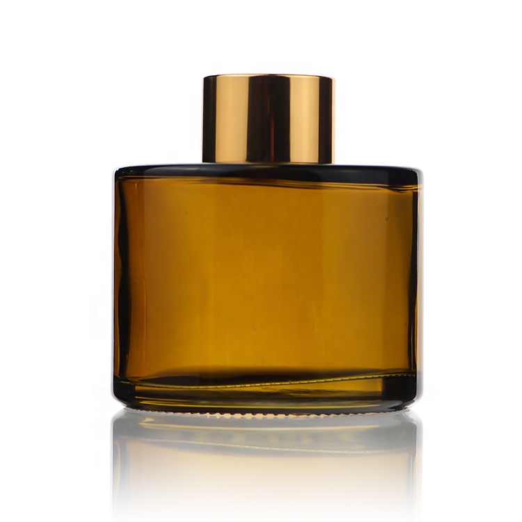 Luxury Glass Round Fragrance Essential Oil Reed White Diffuser Bottle