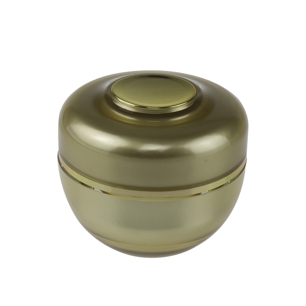 Luxury Gold High Quality 15g 30g 50g Fancy Plastic Jar Container, Pink Empty Round Gold Cosmetic Jar 30ml