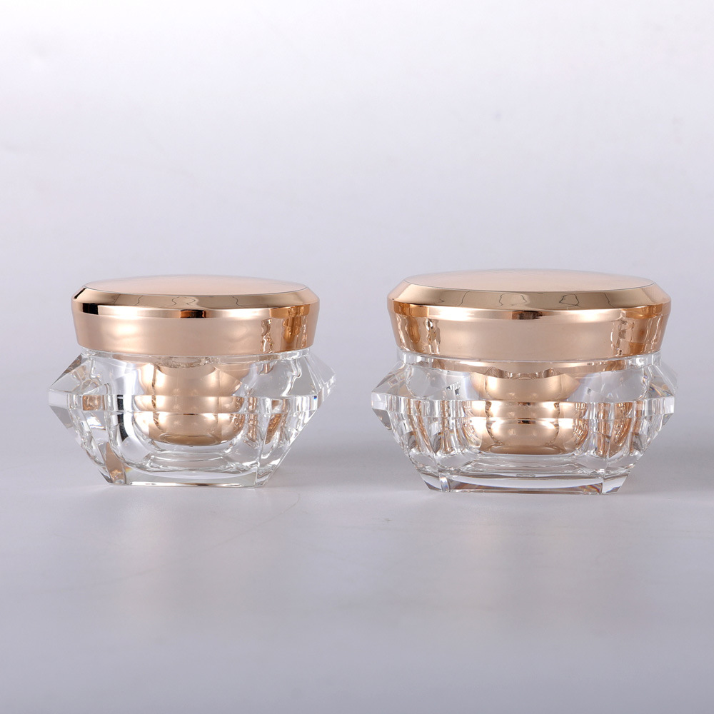 Luxury Gold Silver Cream Acrylic High End Cosmetic Sample 15g Face Cream Acrylic jar