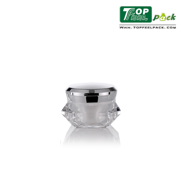 Luxury Gold Silver Cream Acrylic High End Cosmetic Sample 15g Face Cream Acrylic jar