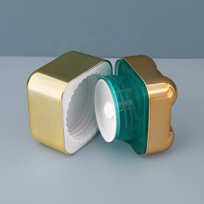 Luxury Gold Square Cream Jar 30g 50g Cosmetic Container