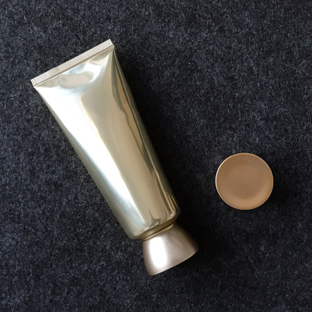 Luxury Golden Aluminium Plastic Cosmetic Tube Packaging 100ml