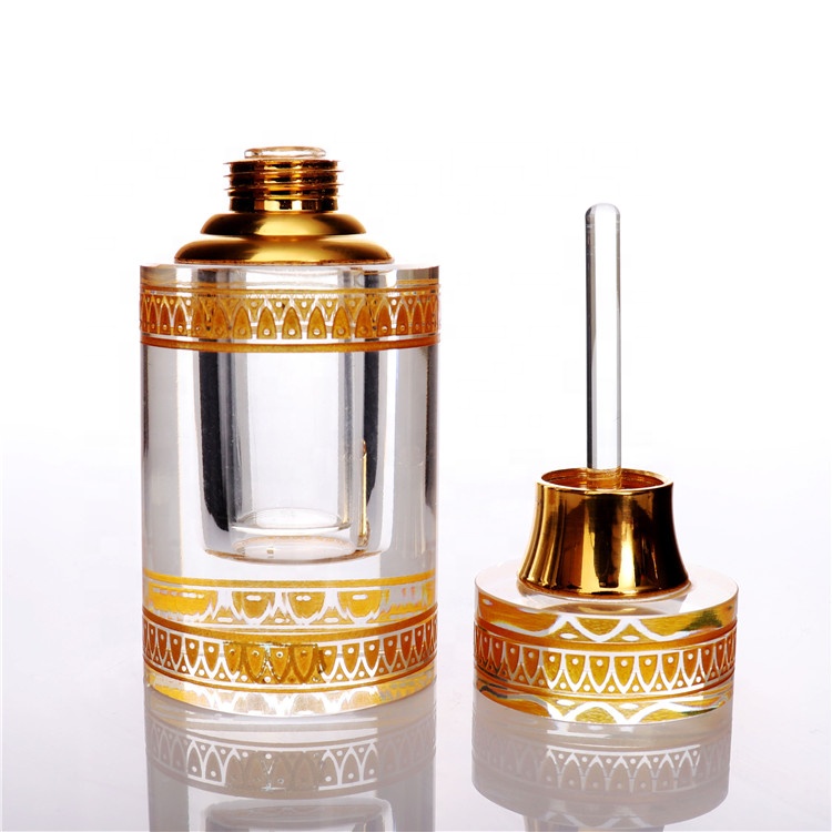 Luxury Golden Antique Refill Mini Empty Crystal Glass Perfume Bottles