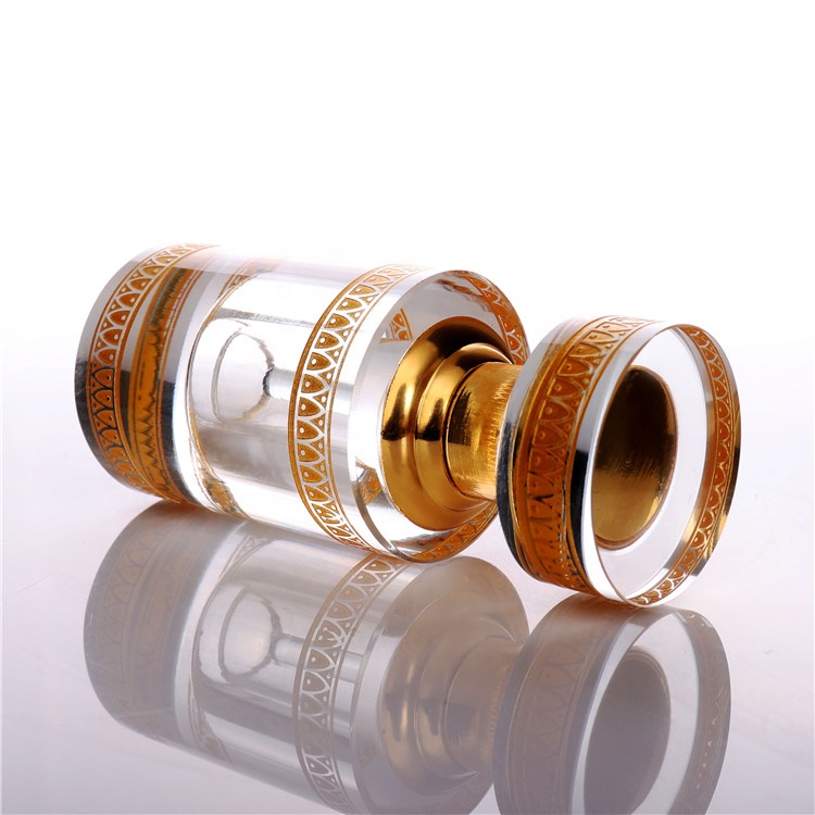 Luxury Golden Antique Refill Mini Empty Crystal Glass Perfume Bottles