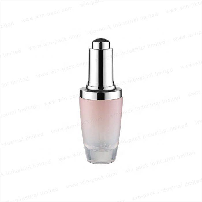 Luxury Gradient Color Glass UV Coating Press Dropper Lotion Bottle 30ml for High Quality