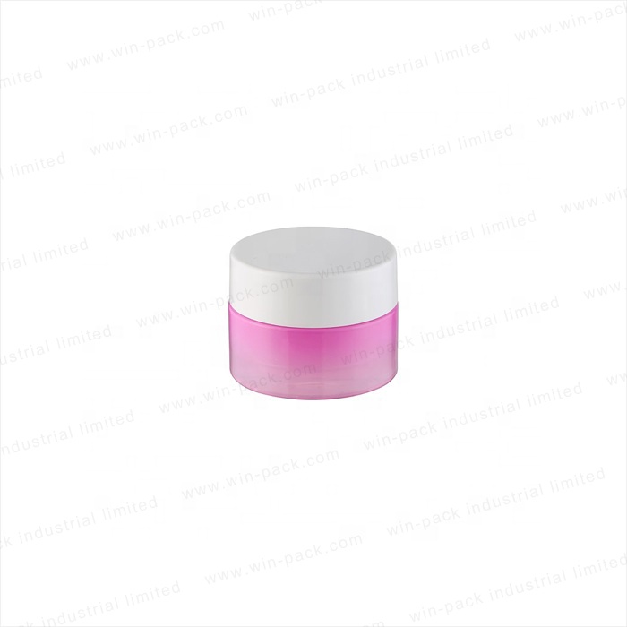 Luxury Gradient Pink Color Glass Cream Jar With White Color Cap Factory Price 20g 30g 50g 100g