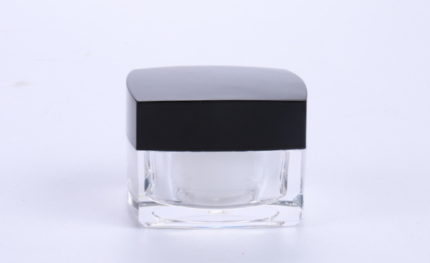 Luxury High Quality 30g Cosmetic Packing Square Acrylic Cream Jar