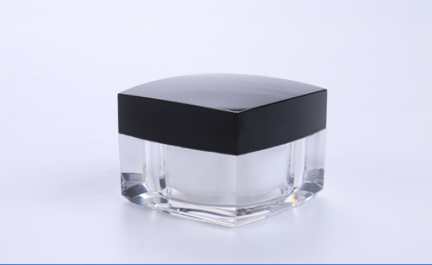 Luxury High Quality 30g Cosmetic Packing Square Acrylic Cream Jar