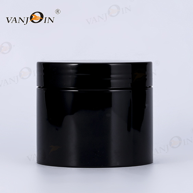 Luxury High Quality 50g 80g 100g 120g 150g 180g 200g Cosmetic Black Plastic Jar for face cream