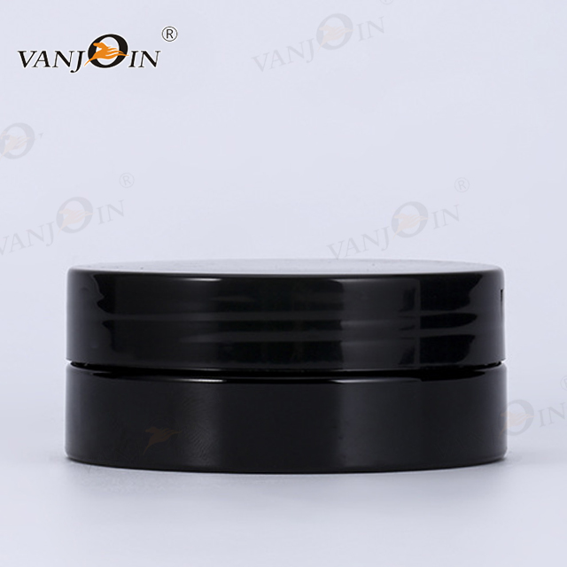 Luxury High Quality 50g 80g 100g 120g 150g 180g 200g Cosmetic Black Plastic Jar for face cream