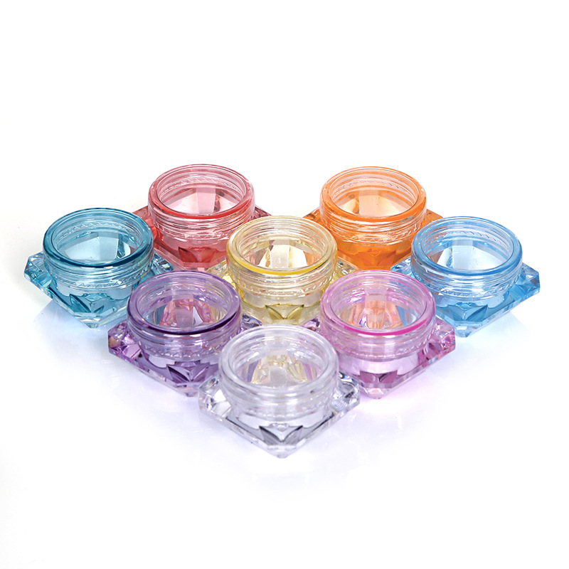 Luxury High Quality colorful 3g 5g mini shape plastic cream jar