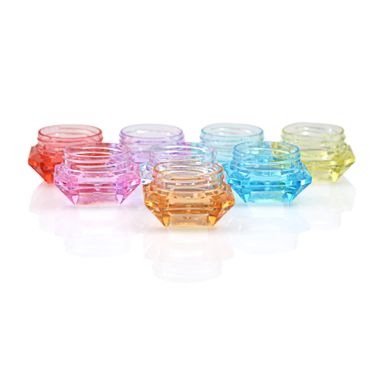 Luxury High Quality colorful 3g 5g mini shape plastic cream jar