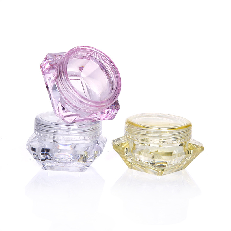 Luxury High Quality colorful 3g 5g mini shape plastic cream jar