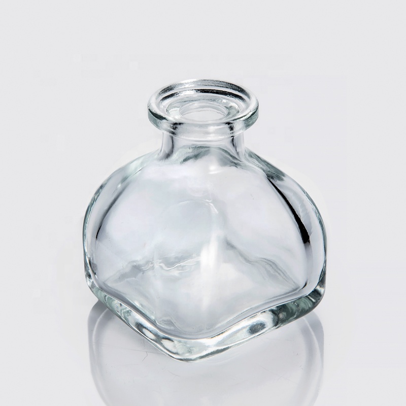 Luxury Home Black Square Aromatherapy Bottle Diffuser Round Empty Glass Car Aroma Reed Diffuser Bottle 55ml 110ml