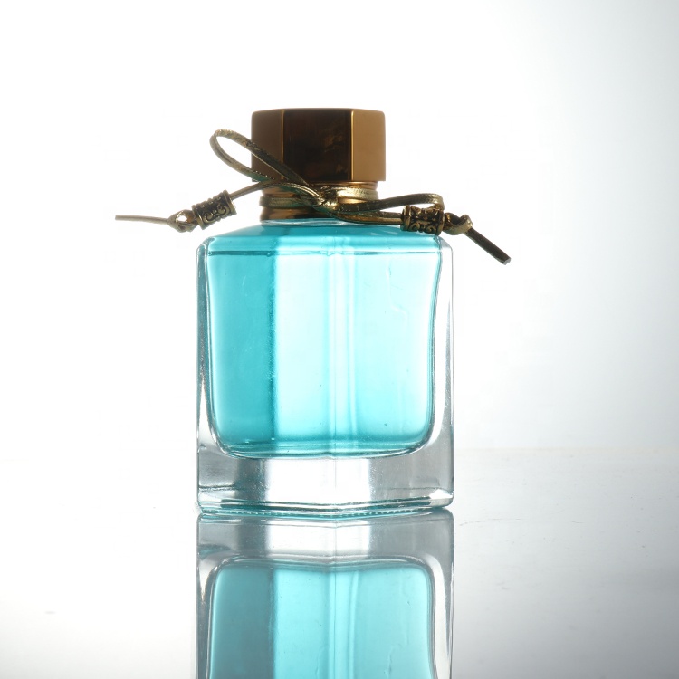 Luxury Home Black Square Aromatherapy Bottle Diffuser Round Empty Glass Car Aroma Reed Diffuser Bottle 55ml 110ml