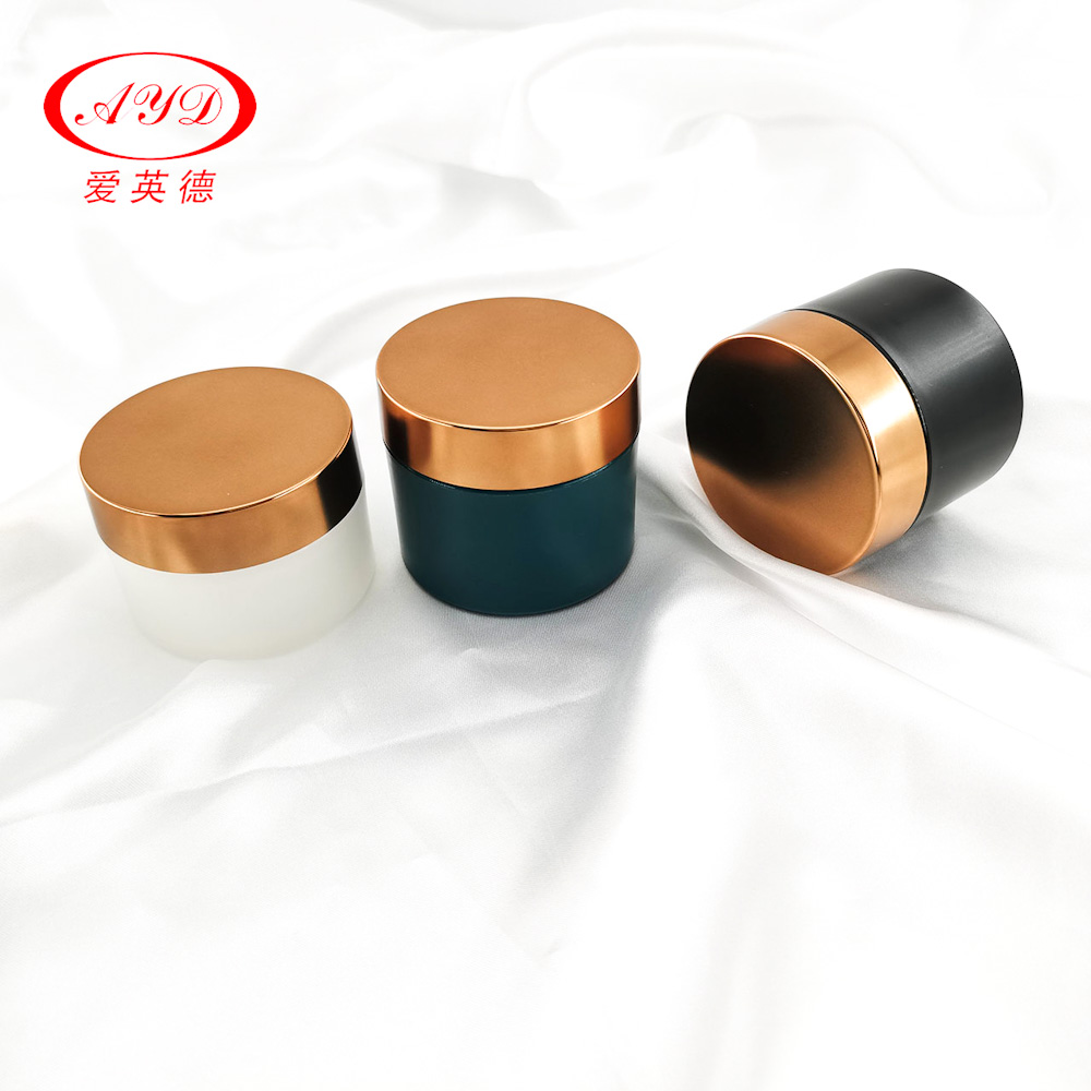 Luxury Matte Golden White 50ml PP Plastic Jar Used For Lotion/Cream 30g 50g PP Cream Jar For Cosmetics