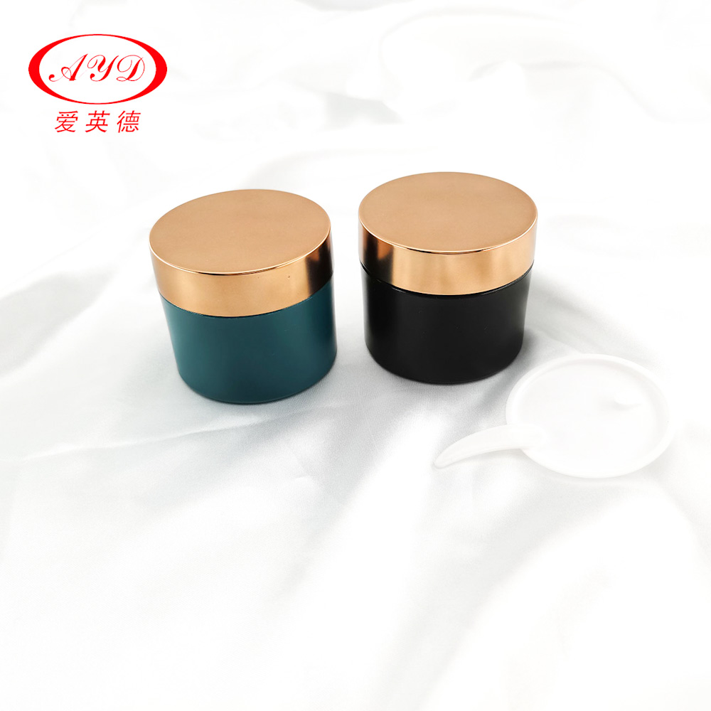 Luxury Matte Golden White 50ml PP Plastic Jar Used For Lotion/Cream 30g 50g PP Cream Jar For Cosmetics