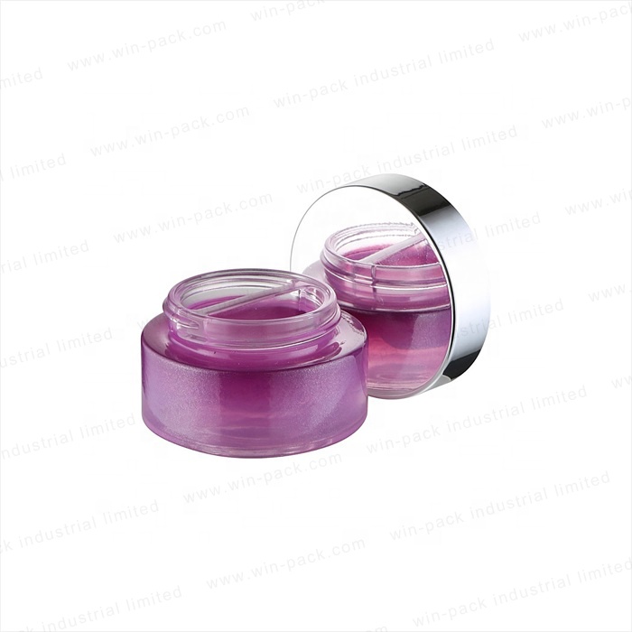Luxury New Design Double Chamber Glass Cream Jar 15ml*2  35ml*2 With High Quality Low Price