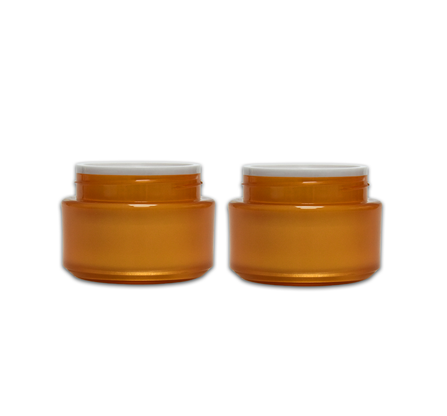 Luxury Orange Empty Plastic Luxury Cosmetic Container Packaging Cream Jar 30ml 50ml