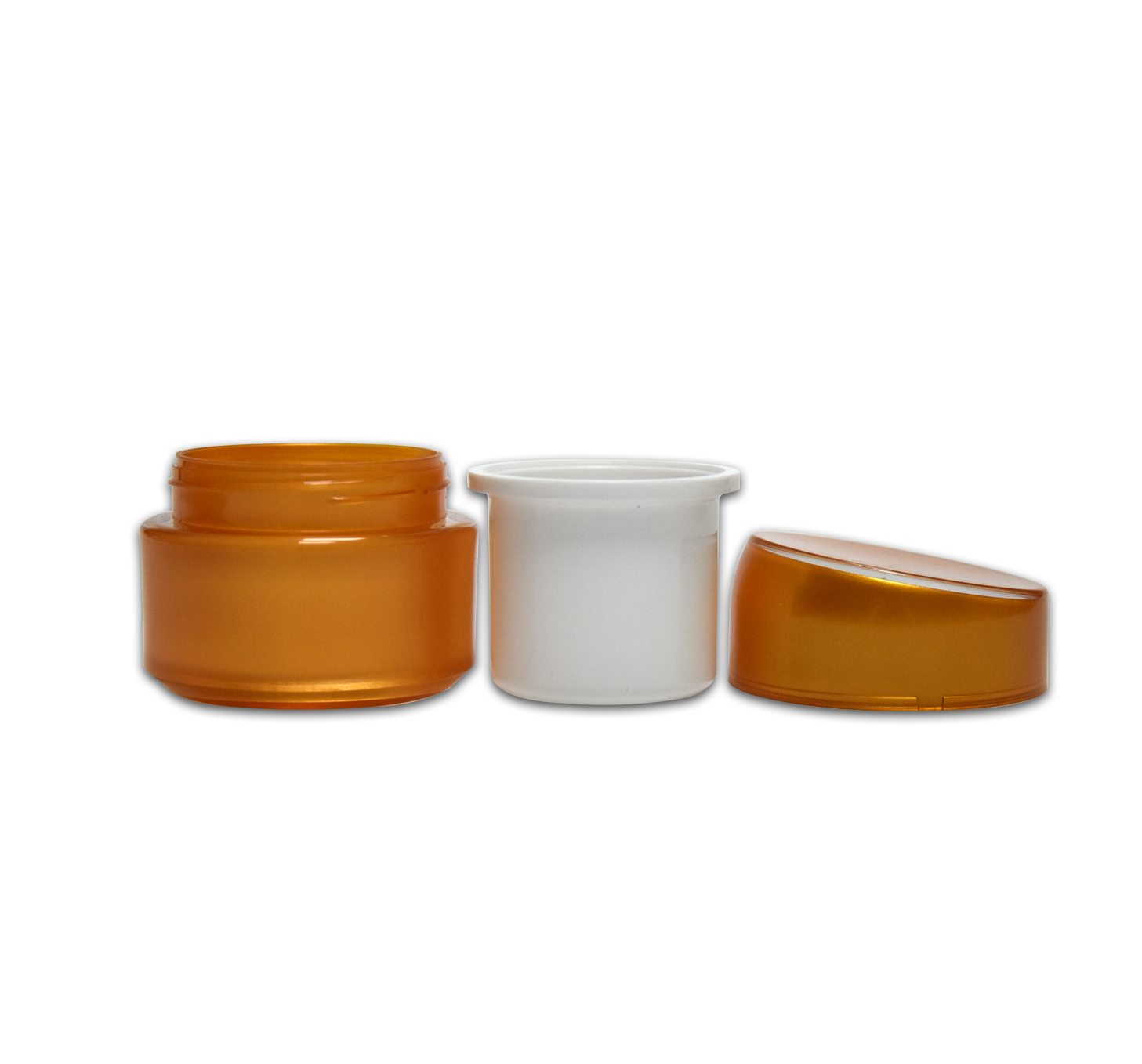 Luxury Orange Empty Plastic Luxury Cosmetic Container Packaging Cream Jar 30ml 50ml